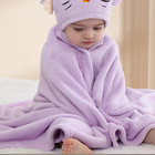 Toddler Bath Towel Baby Towels With Hood 27 5 x55  Ultra Absorbent Soft Bathrobe