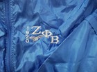 Zeta Phi Beta Sorority Windbreaker Jacket Womens M Royal Blue Embroidered 1920