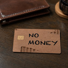 No Money Credit Debit Card Skin Cover Sticker Chip Funny Decal - 2 Pack