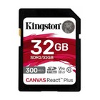 Kingston Canvas React Plus 32gb U3 V90 Sd Memory Card With Card Reader Bundle