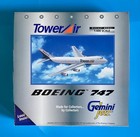 Gemini Jets 1 400 Tower Air Boeing 747  rare  Model - Reg  N606ff - Gjtow057