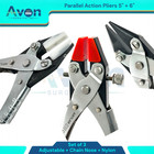 3 Pack  - Parallel-action Pliers With Nylon Jaws  Adjustable Nose  Chain Nose
