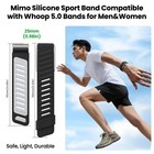 Mimo Upgraded Silicone Sport Band For Whoop 5 0 - Waterproof Replacement Strap