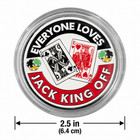 Jack King Off Poker Card Protector 50g Round Metal Funny Casino Card Guard Coin