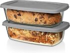Razab Large Superior Glass Loaf Pan With Lid   7 6 Cups 1800ml 1 9qt