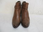 Tomaris Germany Brown Leather Zip Ankle Boots Womens Size 37 Eur