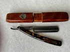 Vintage Puma 91 Solingen Straight Razor Gold Etch Original Wooden Box