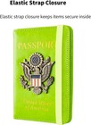 Passport Holder Cover And Card Case Slot Combo Rfid Blocking Leather Travel Pass