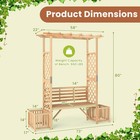 Patio Garden Bench Arbor Arch W pergola Planting Box Side Trellis For Vines