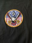 Volcom Mens Black T-shirt With Eagle   Beer Logo Size Medium