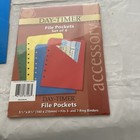 5 1 2 X 8 1 2  Day-timer Set Of  8    Slash File  Pockets Bright Colors