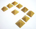 Lot Of Nine Yellow Jasper Loose Pyramid Feng Shui Bagua Crystal Healing Gift