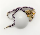 Magnificent Vintage Amethyst Crystal Necklace With Huge Pendant-assemblage