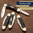 Small Pocket Knife 2-blade 6    Folding Knife Steel Blades And Pakkawood Handle