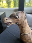 Late 1800sancient 14 5    X 4    Wood Hand Carved Rare Horse Figurine Figure Antique