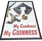 Large Vintage Guinness Advertising Poster 1980 s Framed Signed Gilroy