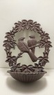 Vintage Seed Feeder Bird Bath Cast Iron Wall Mounted Love Birds Wall Hanging