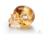 Gemstone Necklace Of 0 9  Citrine Hand Carved Crystal Skull Pendant