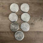 Vintage Aluminum Coasters 3  Waterfowl Ducks  Set Of 7