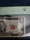 1953 2 Dollar Bill Red Seal Star Note - Pcgs Vf 30