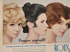 1960s Vintage Roux Hair Dye Sign Cardboard 21  Store Display Salon Mid-century