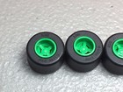 New Lego Bright Green Wheel 8mm X 9mm Black Tire 14mm X 9mm  x4  74967 30028