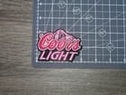 Coors Light American Beer Pink black Embroidered Iron On Patch 3  X 2 25 