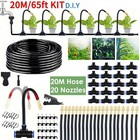 65ft Drip Irrigation Kit Garden Irrigation System Plant Watering Drip Adjustable