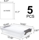 Citylife 5 Pcs Plastic 5 Pcs-14 65  X 10 43  X 2 87   White 