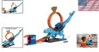 Hot Wheels T-rex Chomp-down Playset With Loop   Car - Epic Dino Race Adventure 