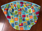 Evenflo Exersaucer World Explorer Blue Stamps Fabric Seat Cover Replacement Part