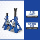 Strongway Double-locking 12-ton Jack Stands  24 000-lb  Total Capacity  Pair