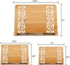   Large Bamboo Bookshelf And Recipe Holder   hands-free Reading Made Easy