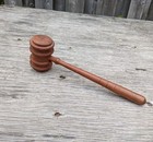 Authentic Vintage Wooden Judge s Gavel Solid Oak Large 