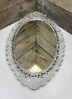 Gorgeous Vintage Pressed Glass Vanity Tray Perfume Tray Ornate Design     