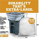 Gallon Garbage Can Liners 1 5 Mil Clear Heavy Duty Trash Bags  61 X 68