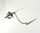 Rare Vintage  925 Sterling Silver Rapier Sword Pendant Working Signed