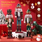 12  wooden Nutcracker Soldier Vintage Christmas Ornament Holiday Decor Xmas Gift