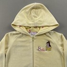 Vintage Disney Princess Belle Hoodie Sweatshirt Girls 4 Yellow Beauty Beast Zip