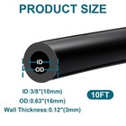 Sdzonges Vacuum Hose Automotive  3 8   10mm  Id 3 8  10mm -10ft  Black 