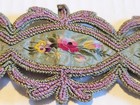 Beautiful Antique Victorian Wide Heavy Embroidered Trim  13  Long  2 25  Wide 1m