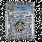 1919 Canada 5 Cents Pcgs Ms64 Lot g2359 Silver  Choice Unc 