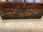 Primitive Handmade Dovetailed Pomme Wooden Carry Box Bentwood Handle