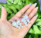 Wholesale Lot 12 Pcs Natural Selenite Aka Satin Spar Spiral Pendant Crystal
