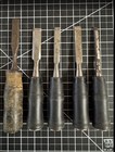 Lot Of 12 Vintage Chisels     Black Handles   Craftsman  Stanley   Unmarked Mix