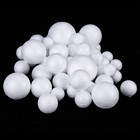 Pllieay 48 Pieces 6 Sizes White Foam Balls  Polystyrene Craft Foam Balls For    