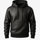 Men s Black Premium Leather Hoodie Handmade Genuine Lambskin Leather Jacket 