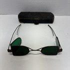 Antique Civil War Spectacle 1800s Victorian Double D Green Eyeglasses Folding