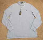 Polo Ralph Lauren Custom Slim Fit Mesh Long Sleeve Blue Polo Men s Large
