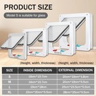 4 Way Pet Door Cat Puppy Dog Magnetic Lock Lockable Flap Door Frame Magnetic Abs